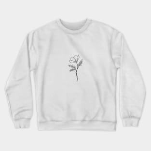 Wildflower Line Art | Floral Botanical Minimalist Lineart Crewneck Sweatshirt